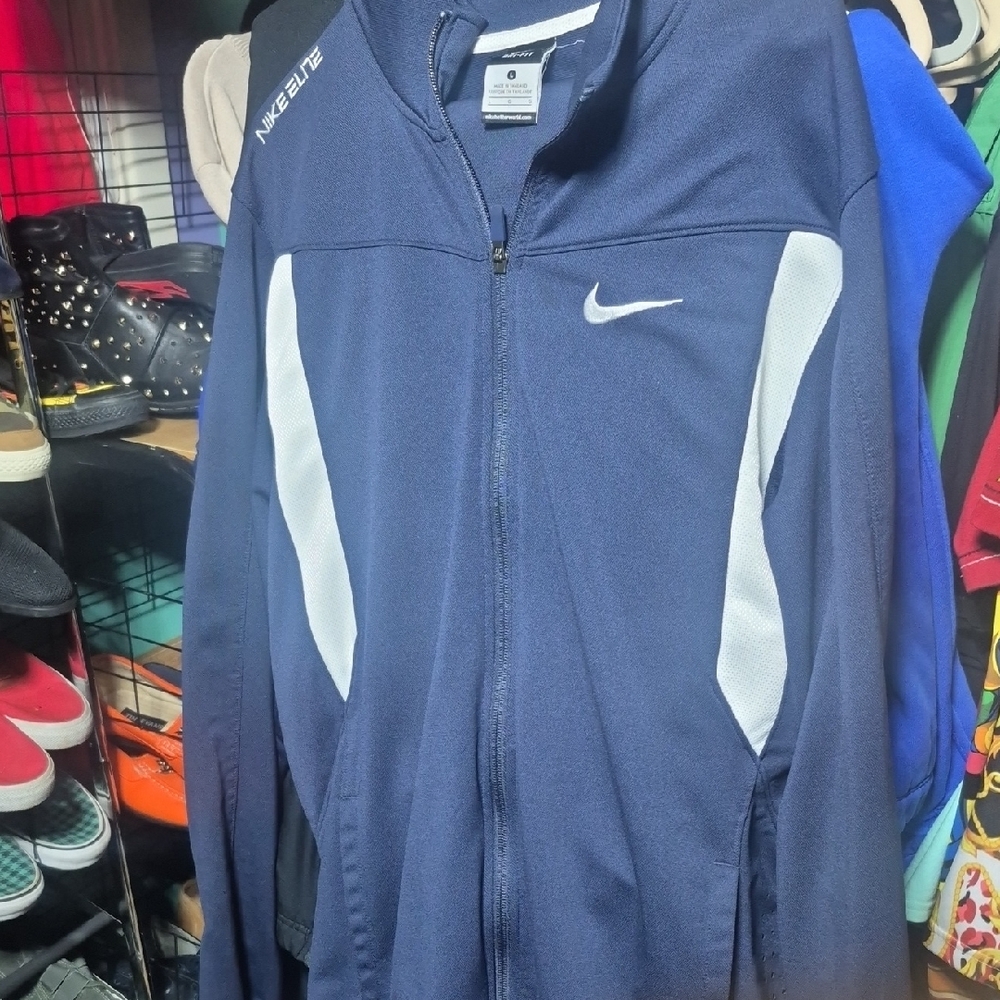 Nike Men's Blue and White Performance Jacket